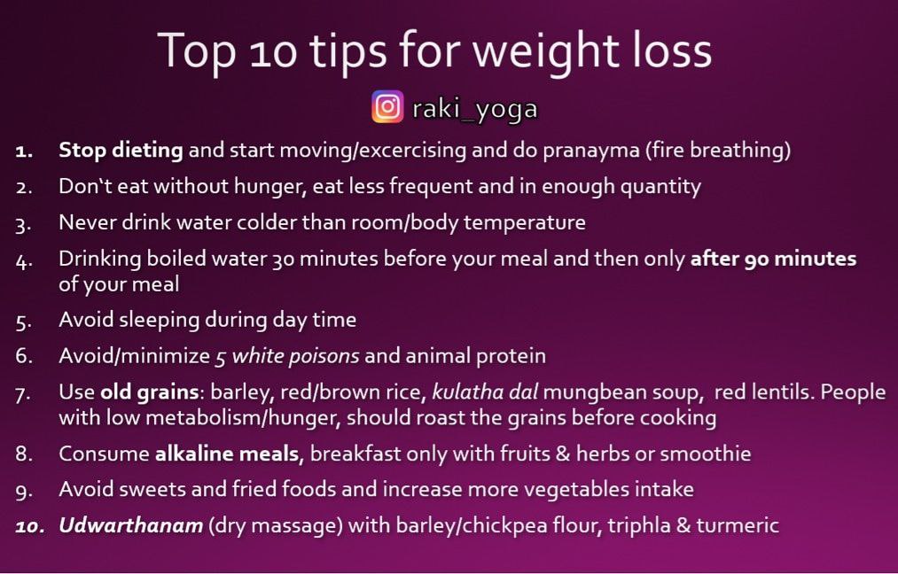 raki top ten weight loss tipps